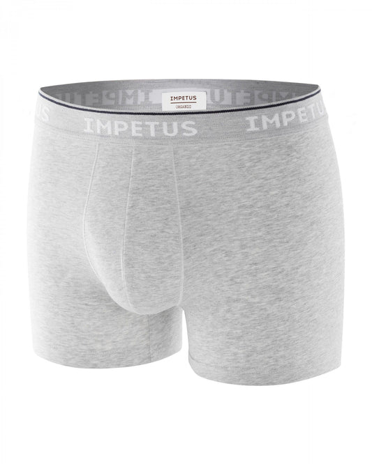 Boxer biológico liso con cintura a la vista y logotipo de Impetus GO20024