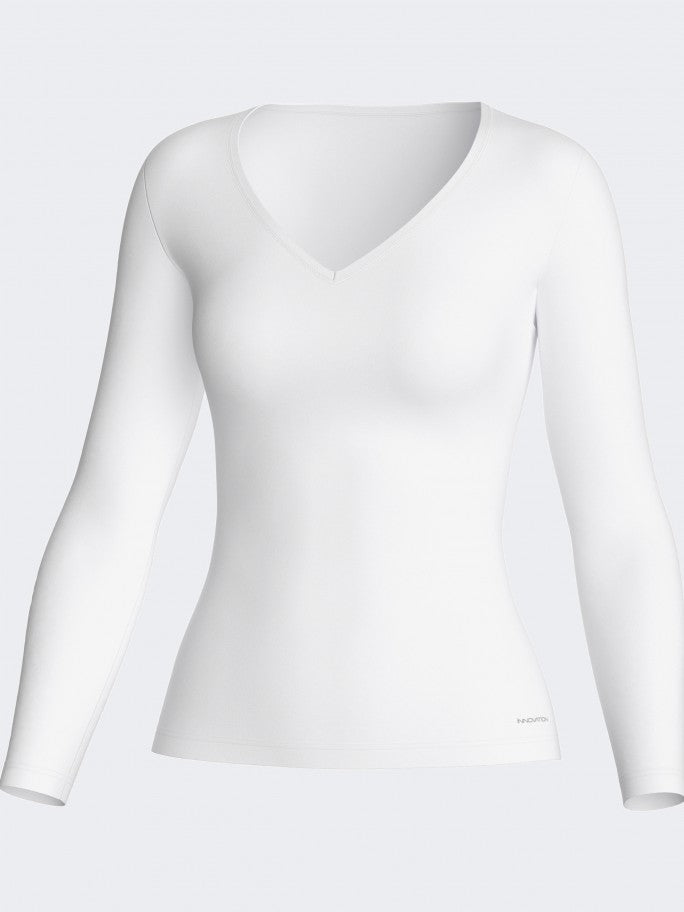 Camiseta de mujer termorreguladora de cuello en pico y manga larga INNOVATION de Impetus 8361898