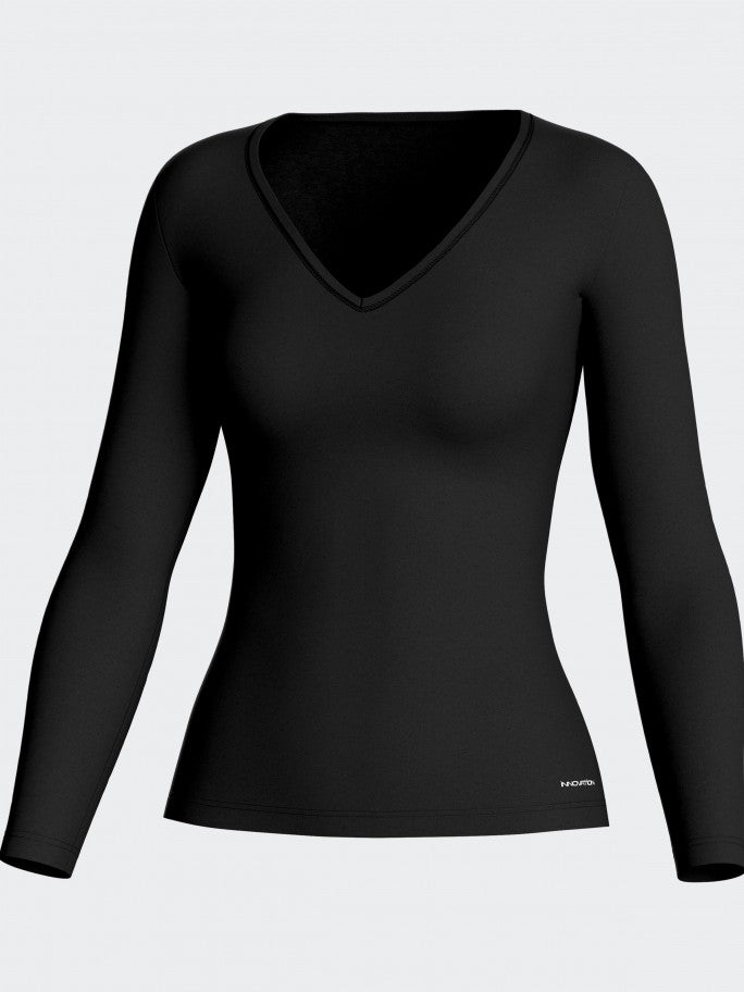 Camiseta de mujer termorreguladora de cuello en pico y manga larga INNOVATION de Impetus 8361898
