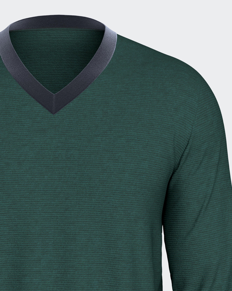 Pijama largo de hombre en terciopelo térmico de IMPETUS IM1552N7700