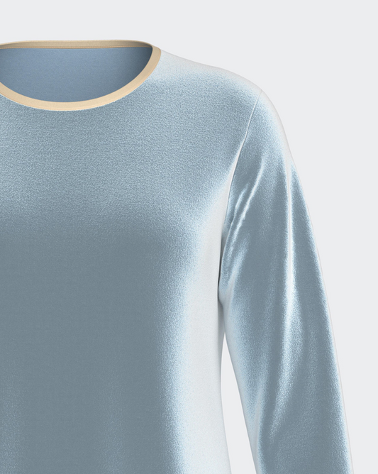 Pijama largo de mujer en terciopelo de algodón modal de IMPETUS IM8551N9800