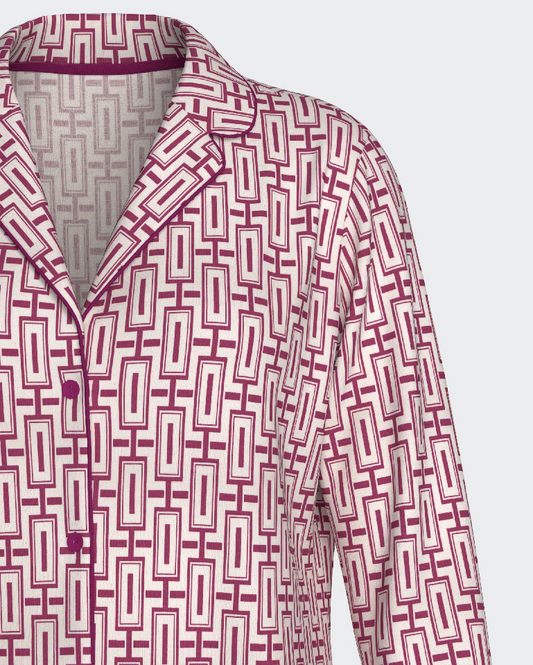 Pijama largo de mujer abierto en modal de IMPETUS IM8587N9500