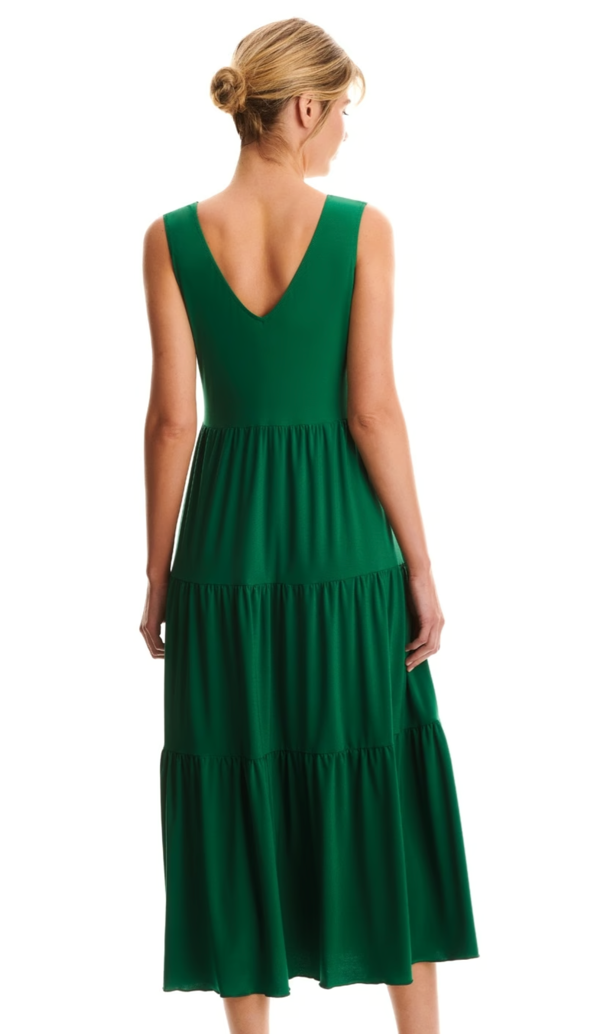 Vestido largo con escote en pico 2524C95 Stella de Basmar