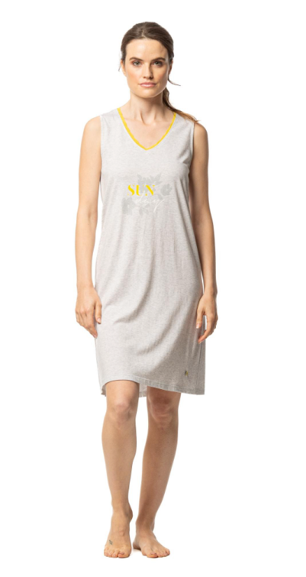 Camisón de algodón y modal de mujer 251405 Egatex