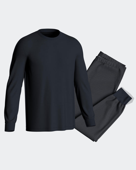 Pijama largo térmico con puños de hombre en algodón de IMPETUS IM1551M8000