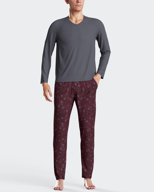 Pijama largo de hombre en algodón Lyocell de IMPETUS IM1552N6300