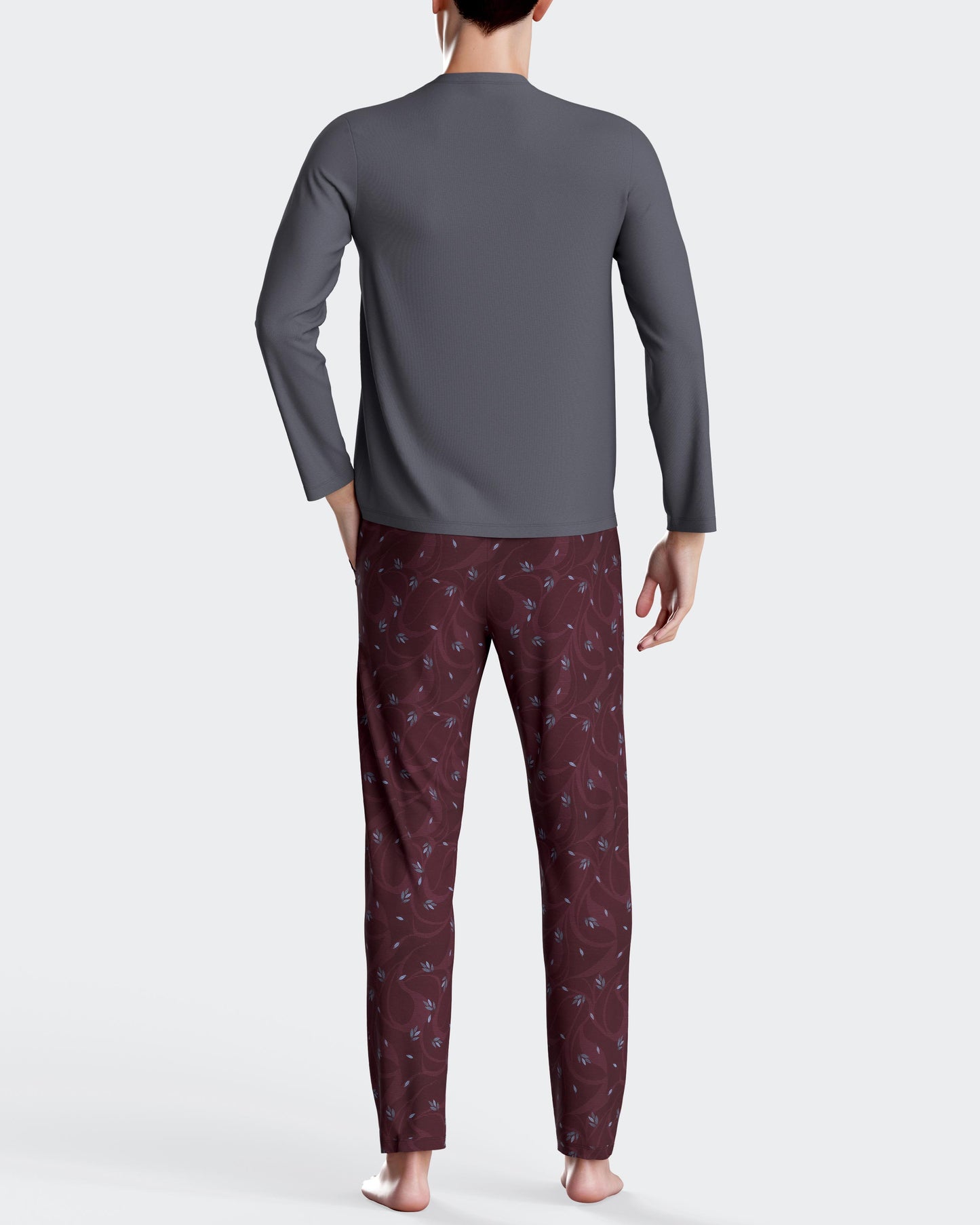 Pijama largo de hombre en algodón Lyocell de IMPETUS IM1552N6300