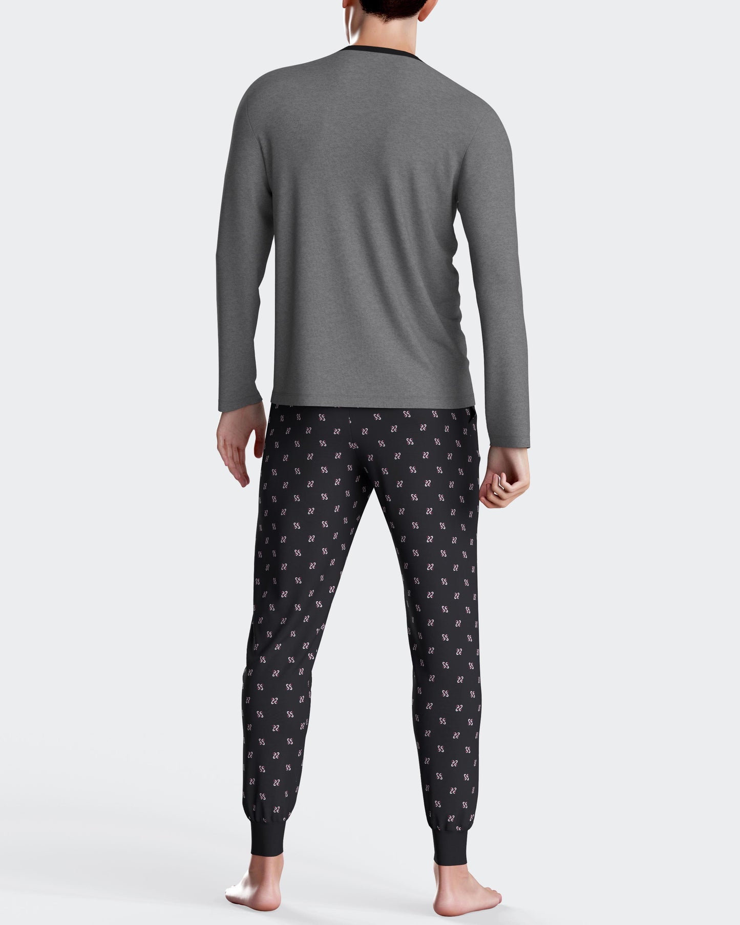 Pijama largo con puños de hombre en algodón de IMPETUS IM1553N6800