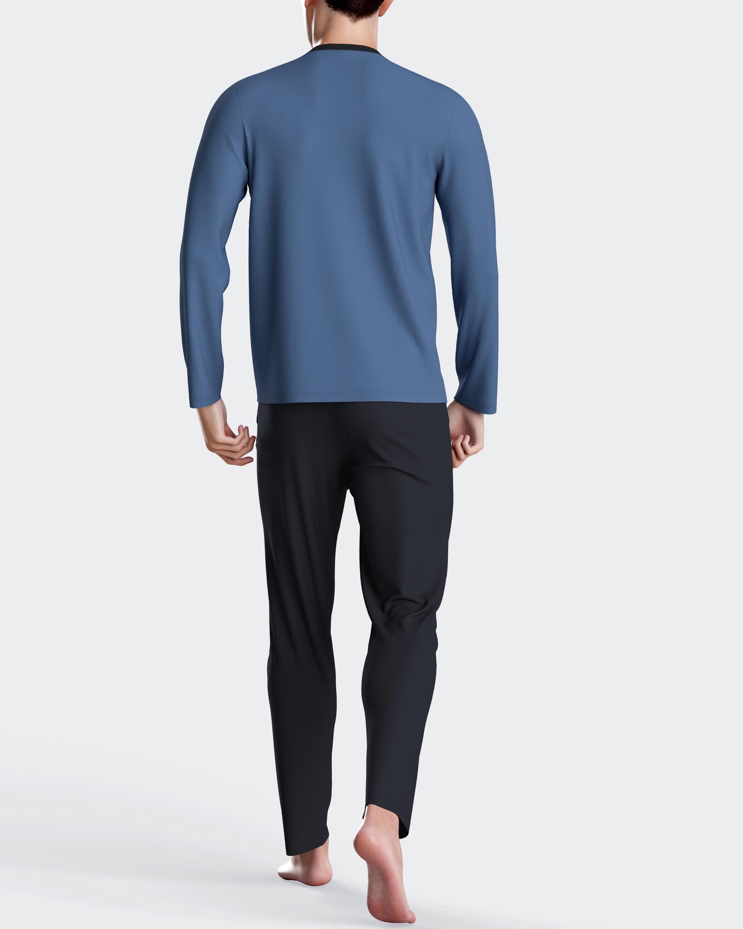 Pijama largo de hombre en algodón de IMPETUS IM1551N6900