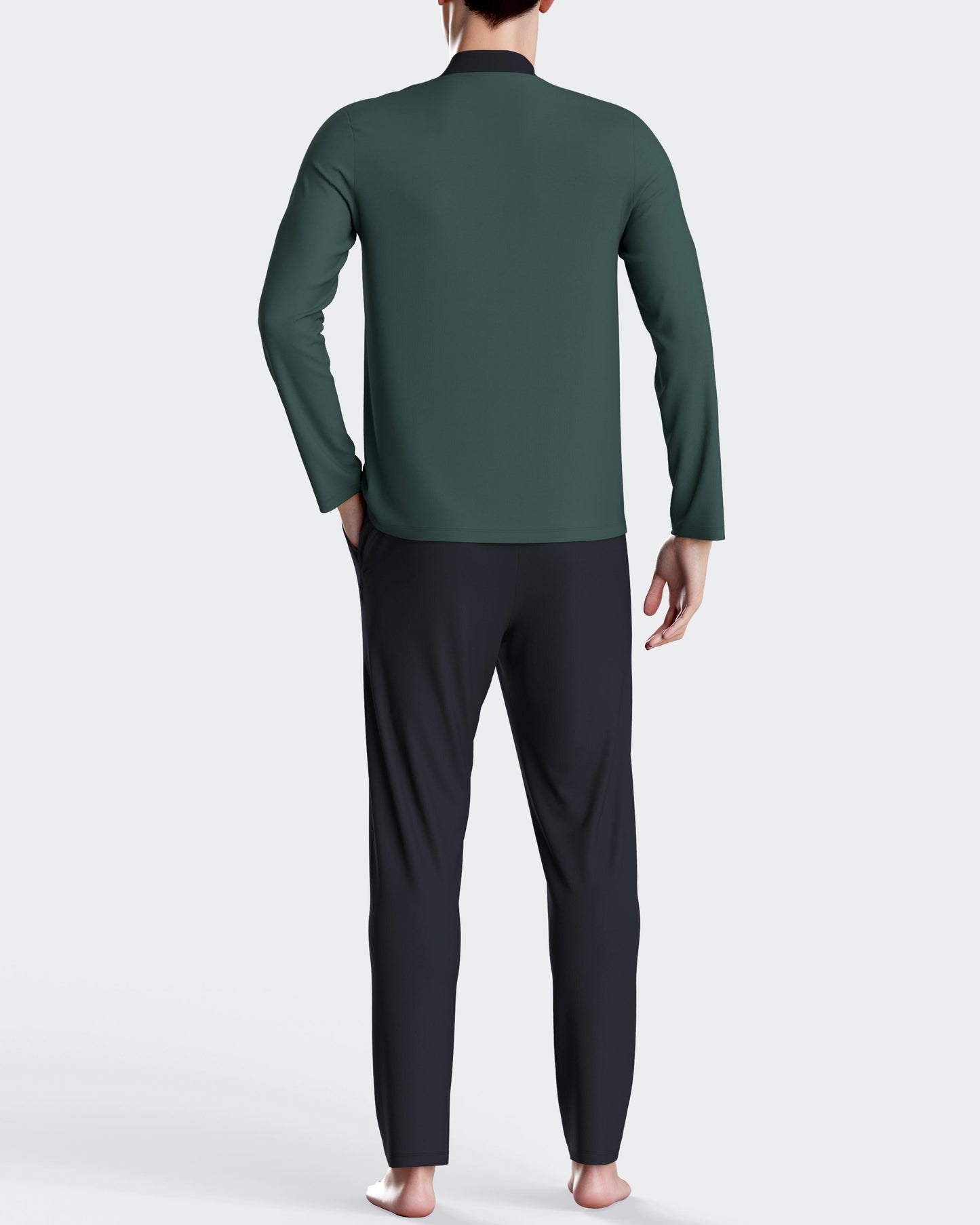 Pijama largo de hombre en algodón de IMPETUS IM1552N6900