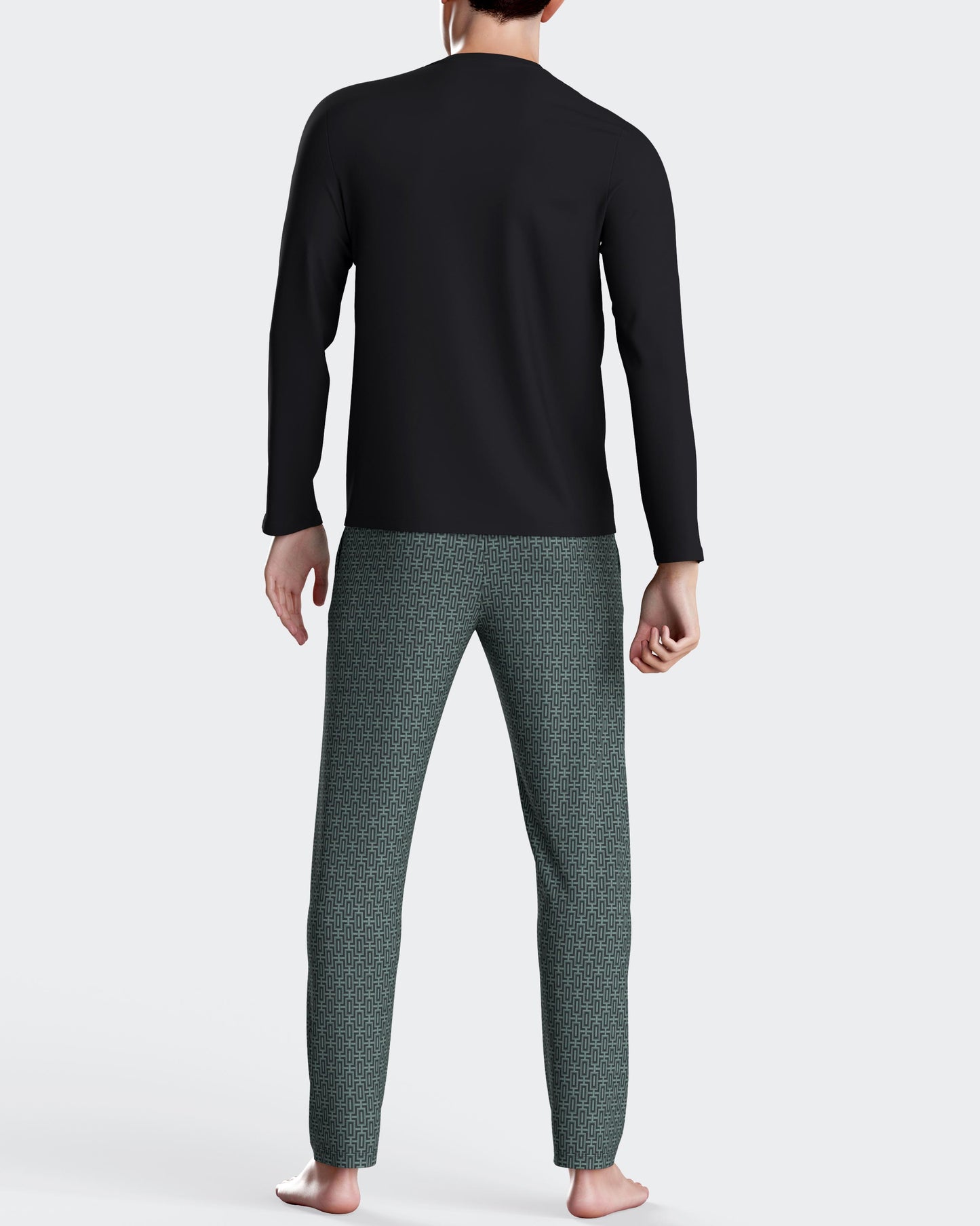 Pijama largo de hombre en algodón modal de IMPETUS IM1553N7200