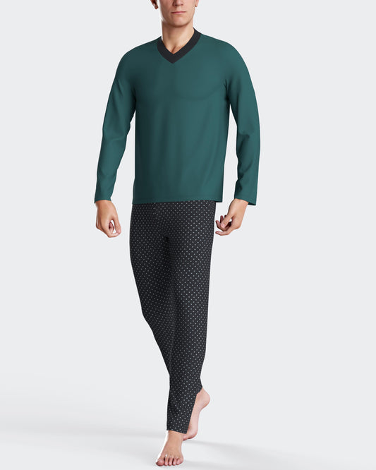 Pijama largo de hombre en algodón de IMPETUS IM1552N7300