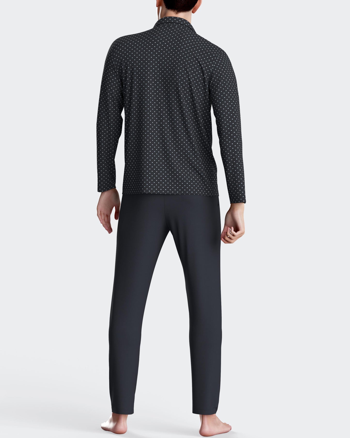 Pijama largo de hombre abierto en algodón de IMPETUS IM1557N7300