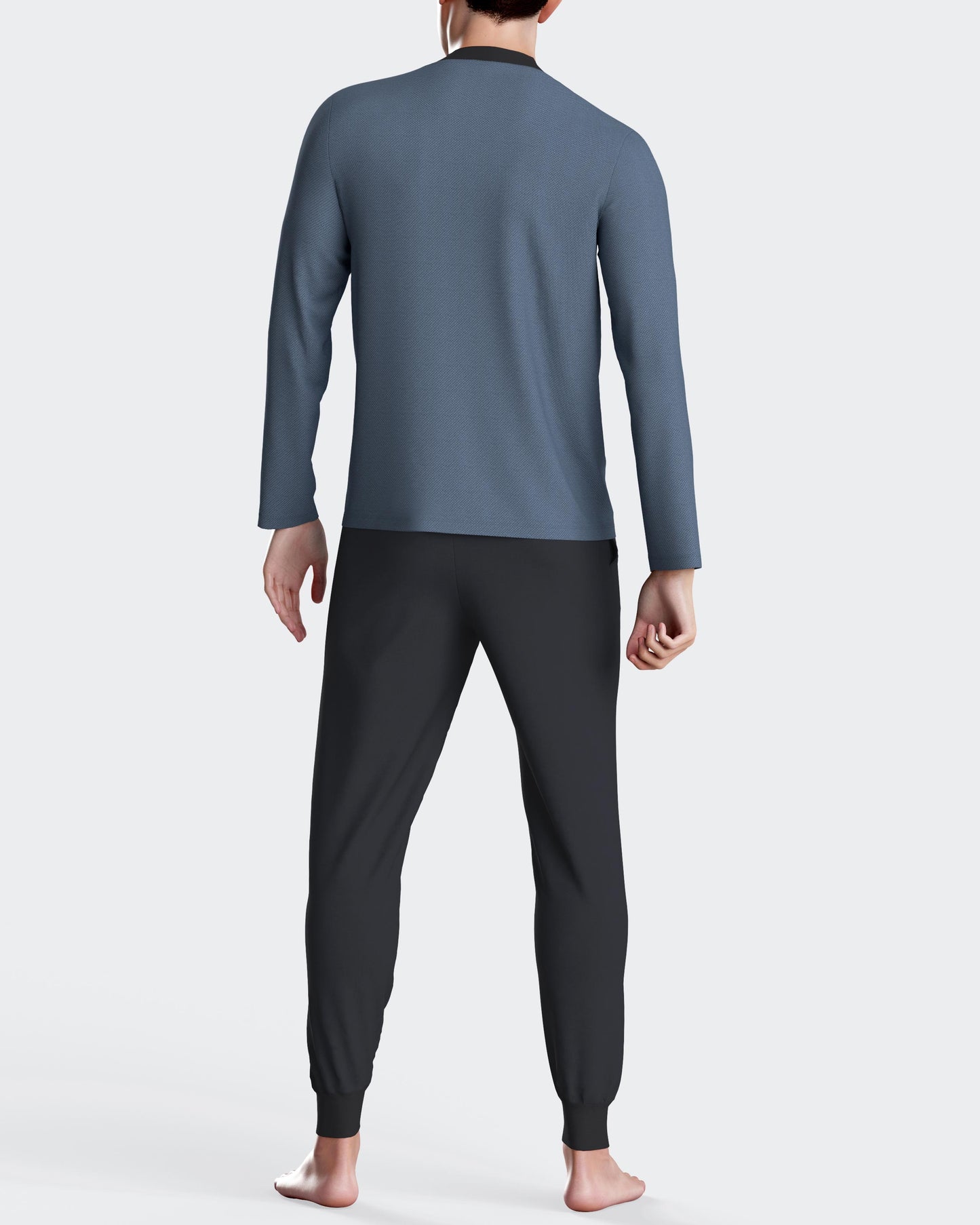 Pijama largo con puños de hombre en algodón de IMPETUS IM1552N7400