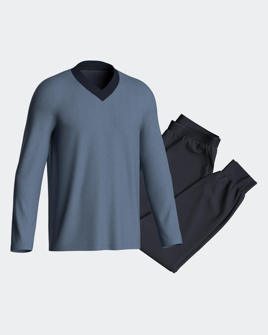 Pijama largo con puños de hombre en algodón de IMPETUS IM1552N7400