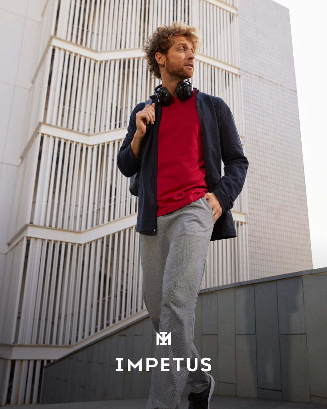 Pijama largo de hombre en algodón de IMPETUS IM1551N7500