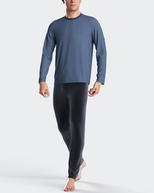 Pijama largo de hombre en terciopelo térmico de IMPETUS IM1551N7700