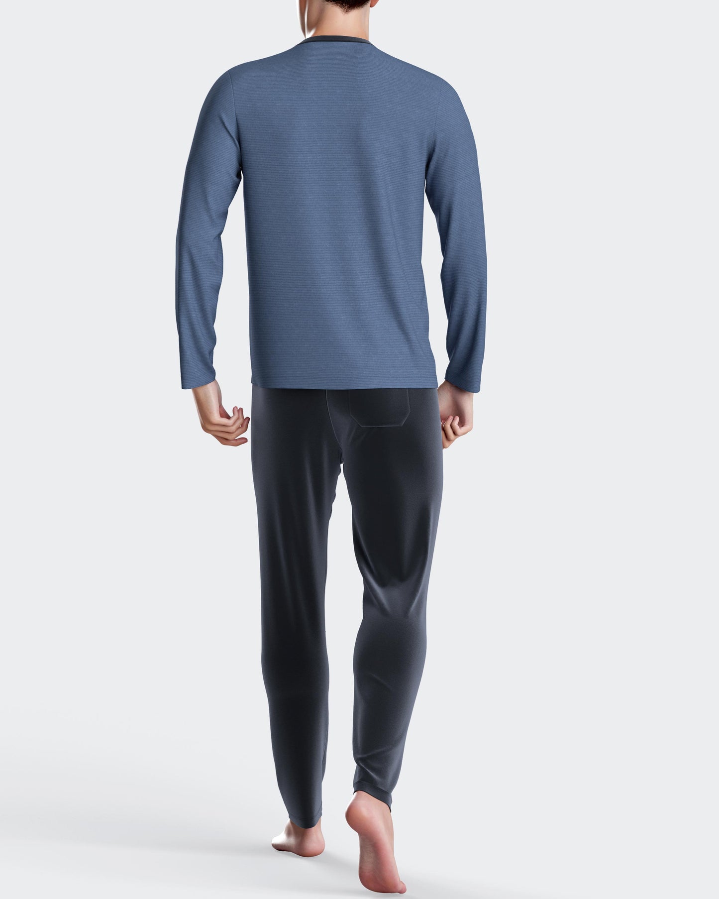 Pijama largo de hombre en terciopelo térmico de IMPETUS IM1551N7700