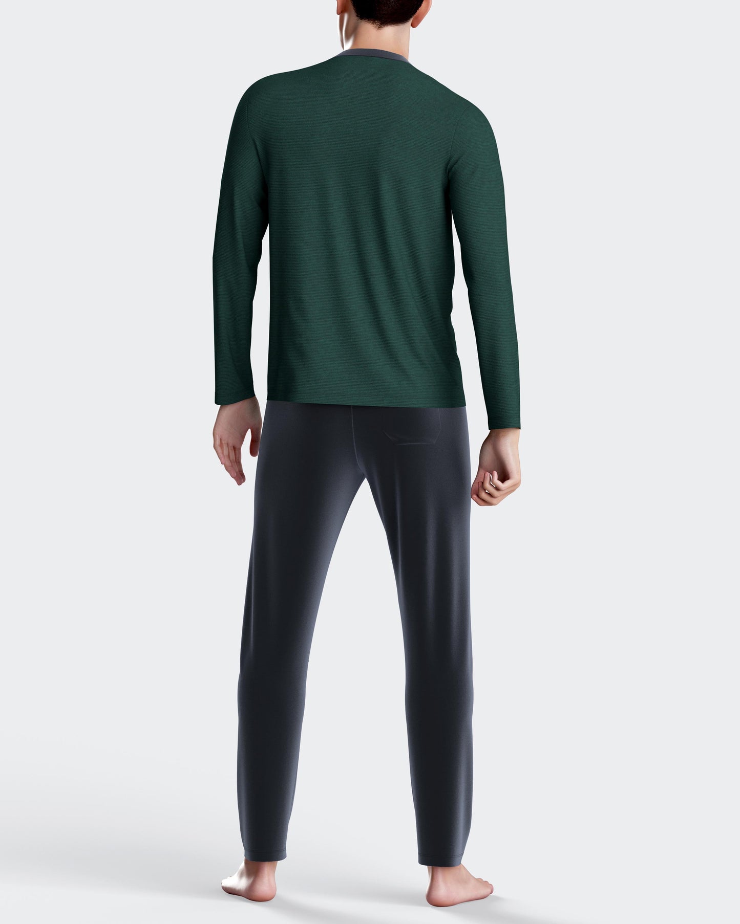 Pijama largo de hombre en terciopelo térmico de IMPETUS IM1552N7700