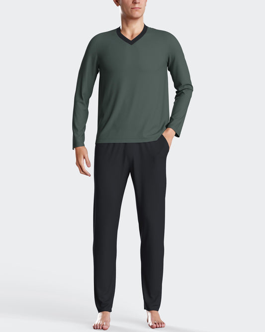 Pijama largo de hombre en algodón de IMPETUS IM1552N8100