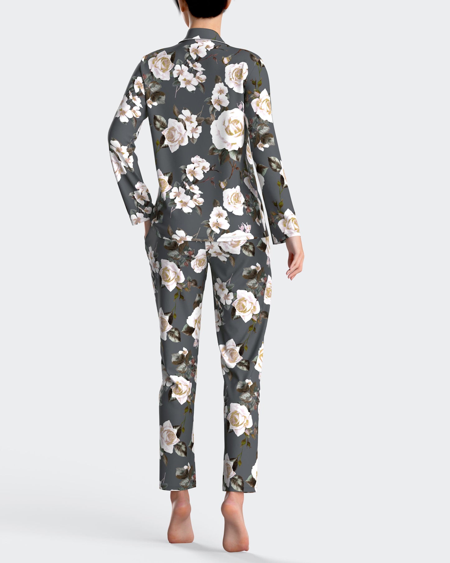Pijama largo de mujer abierto en modal de IMPETUS IM8587N9000