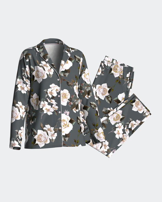 Pijama largo de mujer abierto en modal de IMPETUS IM8587N9000