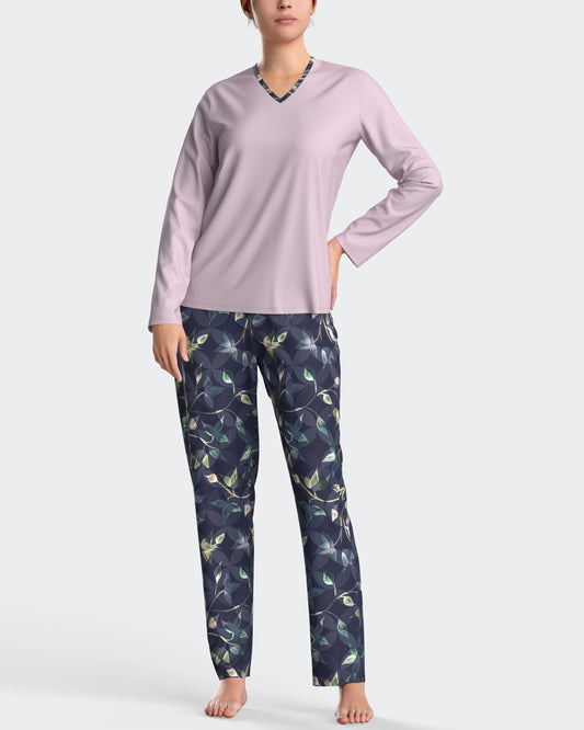 Pijama largo de mujer térmico en modal de IMPETUS IM8552N9600