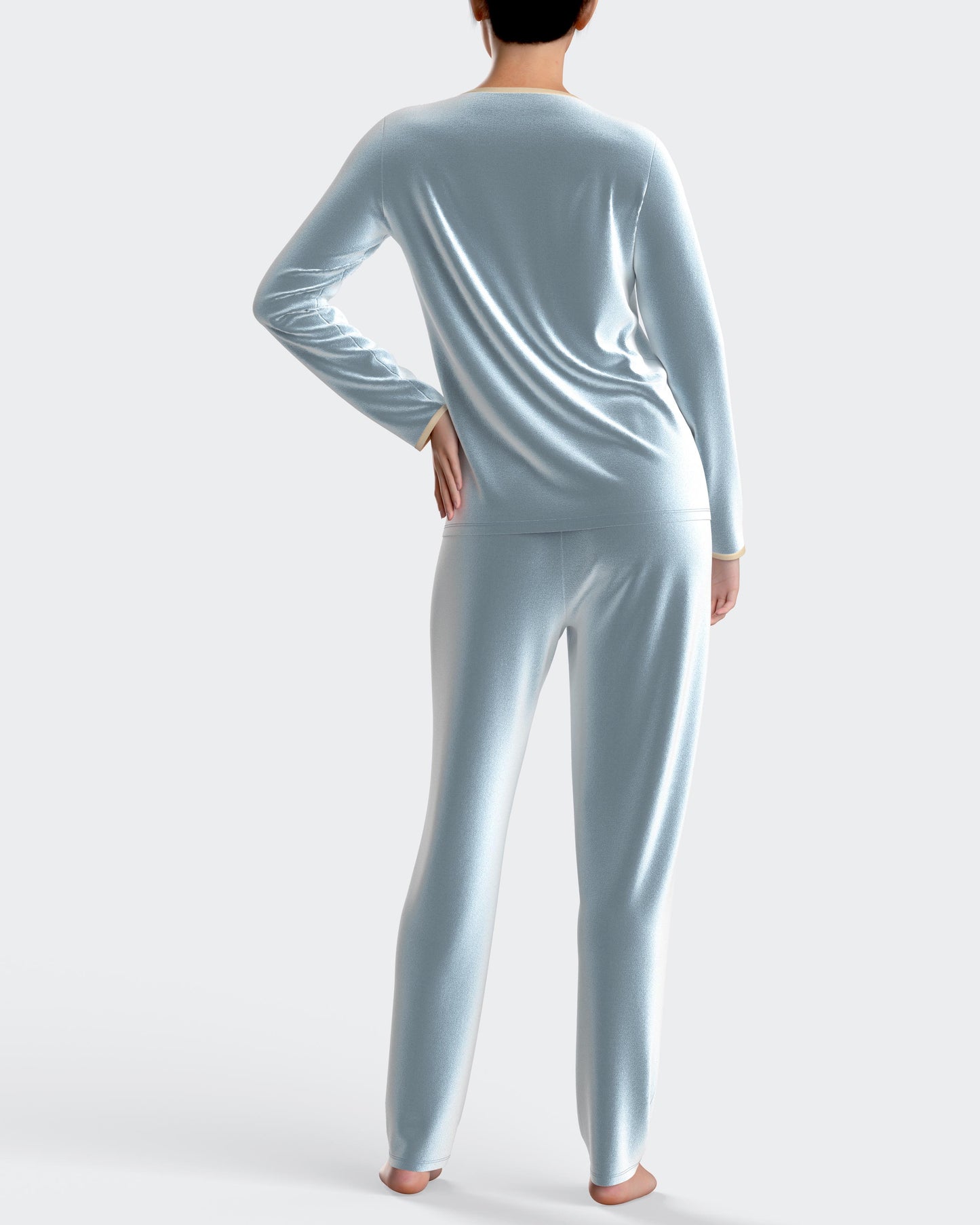 Pijama largo de mujer en terciopelo de algodón modal de IMPETUS IM8551N9800