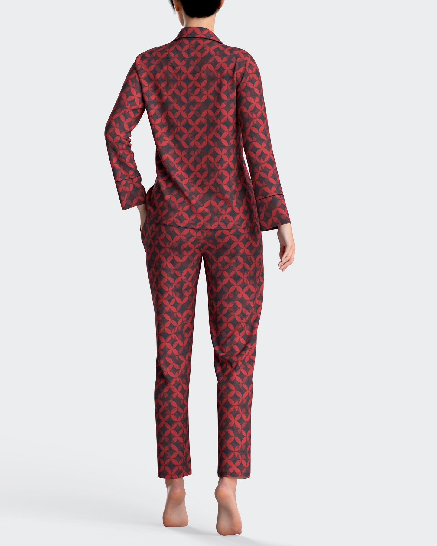 Pijama largo de mujer abierto en modal de IMPETUS IM8587N9900