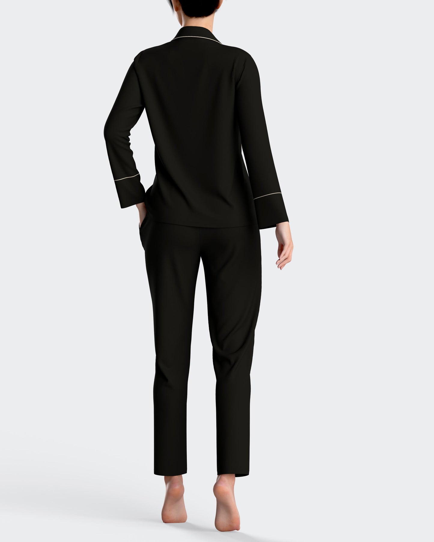 Pijama largo de mujer abierto en modal de IMPETUS IM8587O0200