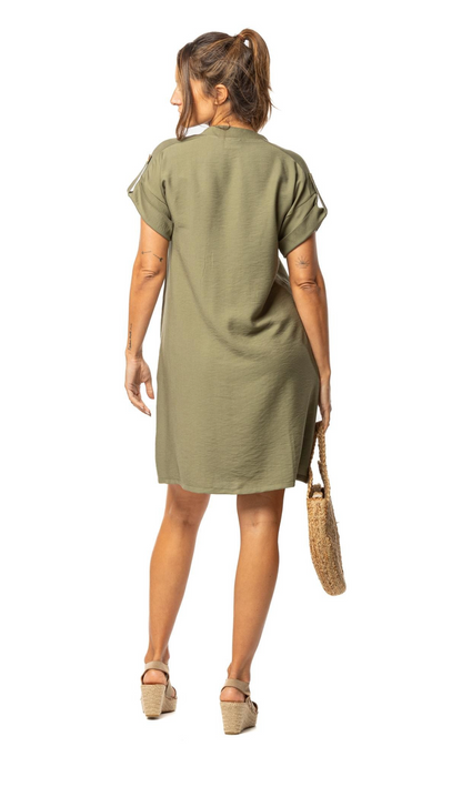 Vestido camisero de manga corta 251537 de Egatex