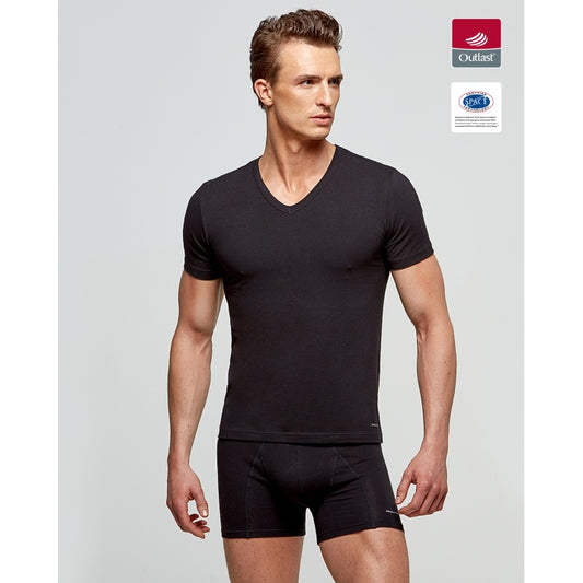 Camiseta de hombre termorreguladora de cuello en pico y manga corta INNOVATION de Impetus 1351898