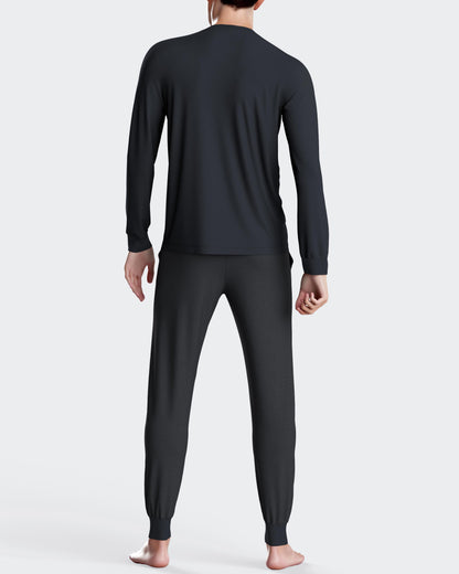 Pijama largo térmico con puños de hombre en algodón de IMPETUS IM1551M8000