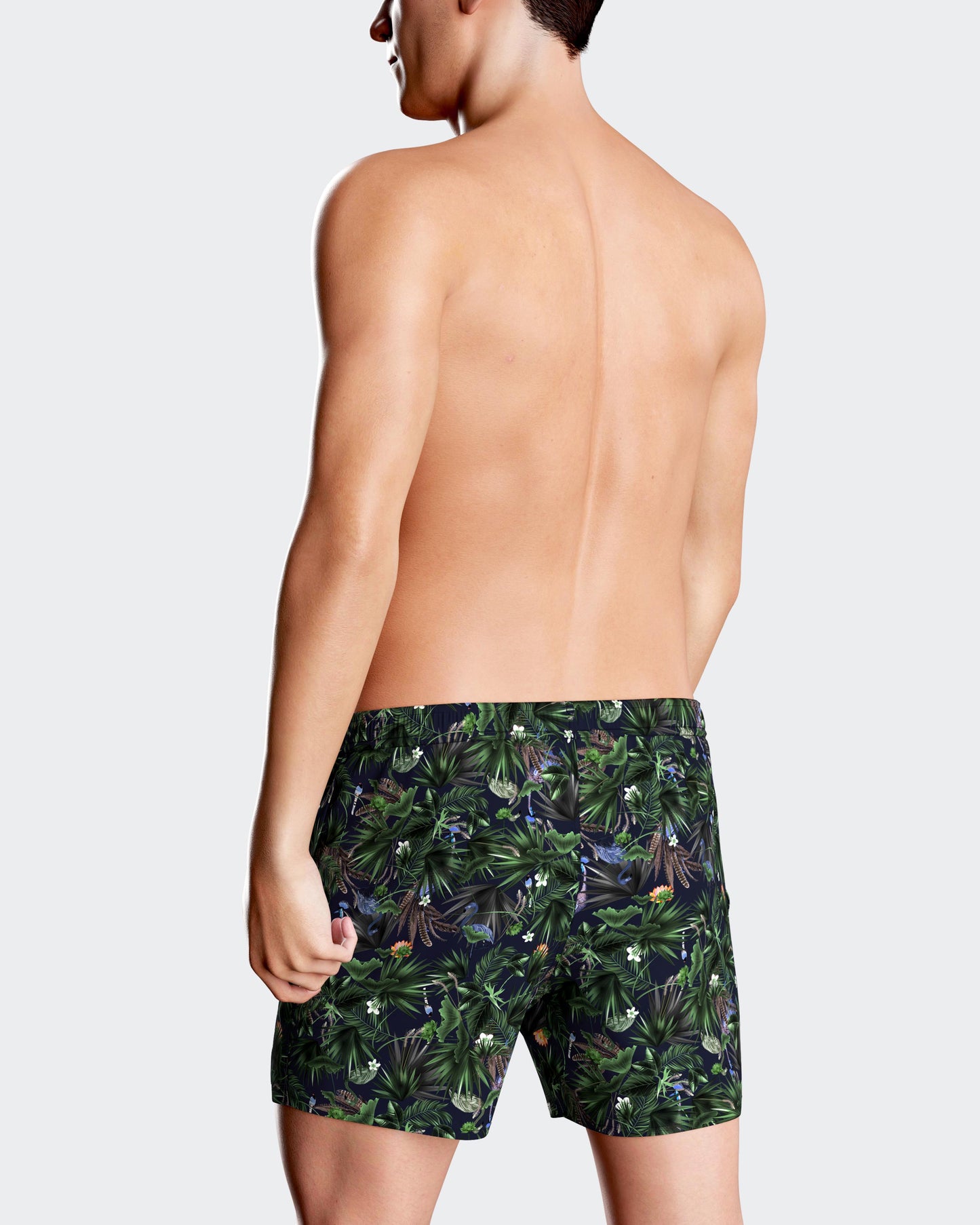 Bañador short con estampado de selva sobre fondo marino de Impetus IM1943N2900