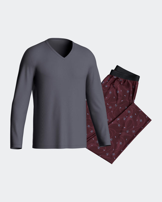 Pijama largo de hombre en algodón Lyocell de IMPETUS IM1552N6300
