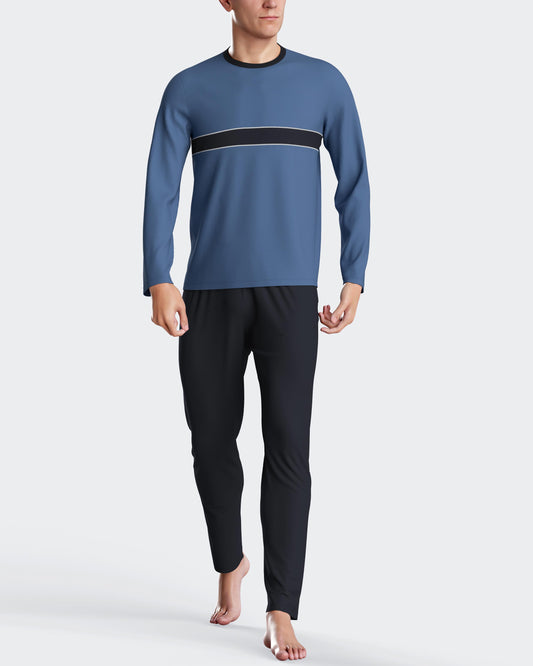 Pijama largo de hombre en algodón de IMPETUS IM1551N6900