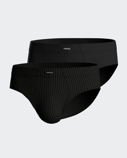 Pack de 2 slips de punto para hombre de IMPETUS en Lyocell IM1122N70P2