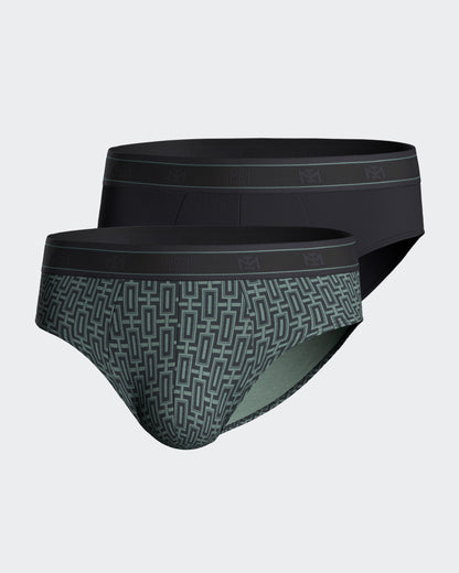 Pack de 2 slips de punto para hombre de IMPETUS en Algodón Modal IM1121N72P2