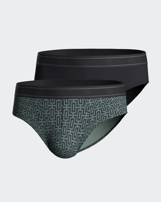 Pack de 2 slips de punto para hombre de IMPETUS en Algodón Modal IM1121N72P2