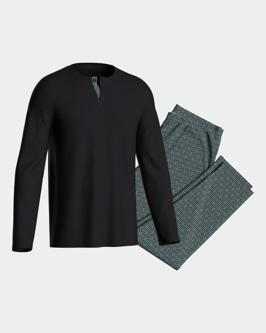 Pijama largo de hombre en algodón modal de IMPETUS IM1553N7200