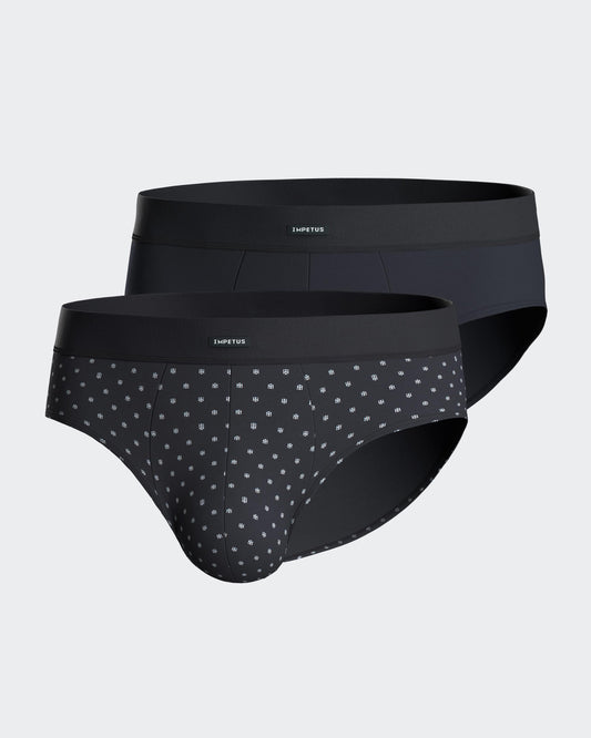 Pack de 2 slips de punto para hombre de IMPETUS en Algodón IM1123N73P2