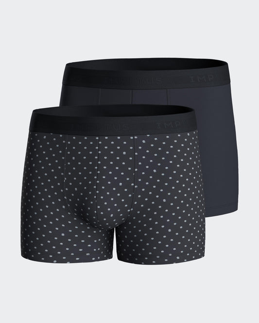 Pack de 2 boxer de punto para hombre de IMPETUS en algodón IM1223N73P2