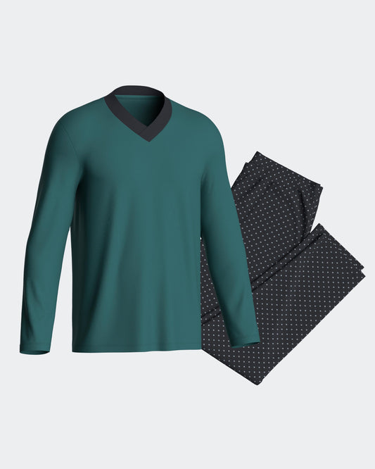 Pijama largo de hombre en algodón de IMPETUS IM1552N7300