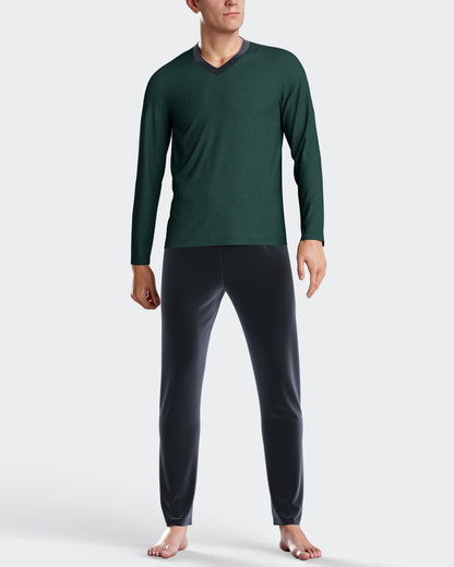 Pijama largo de hombre en terciopelo térmico de IMPETUS IM1552N7700