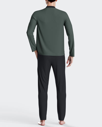 Pijama largo de hombre en algodón de IMPETUS IM1552N8100