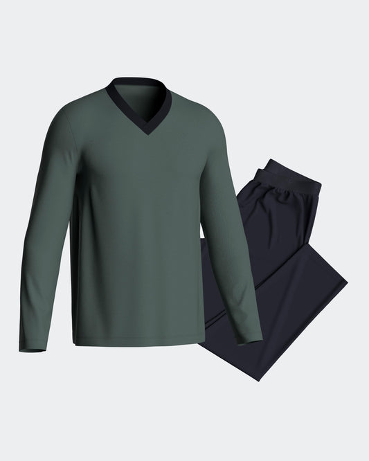 Pijama largo de hombre en algodón de IMPETUS IM1552N8100