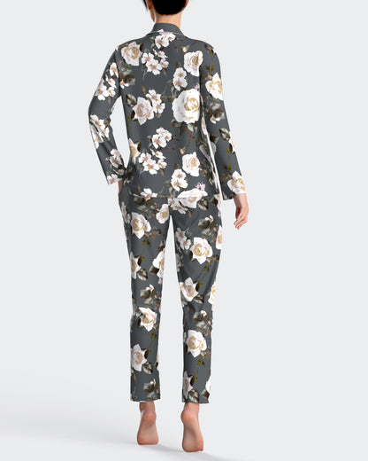 Pijama largo de mujer abierto en modal de IMPETUS IM8587N9000