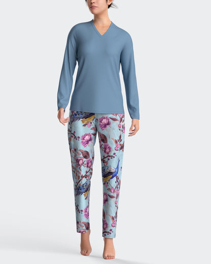 Pijama largo de mujer térmico en modal de IMPETUS IM8552N9100