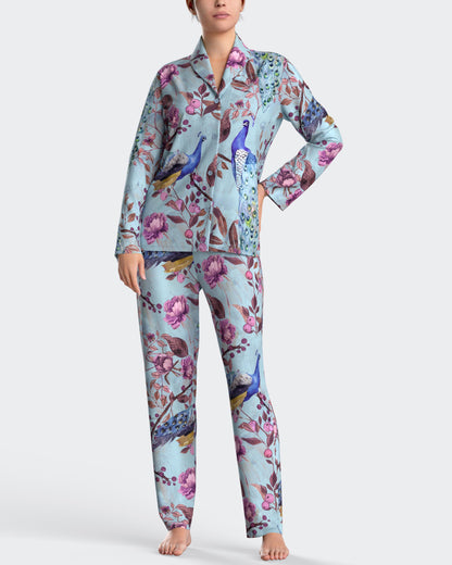 Pijama largo de mujer abierto en modal de IMPETUS IM8587N9100