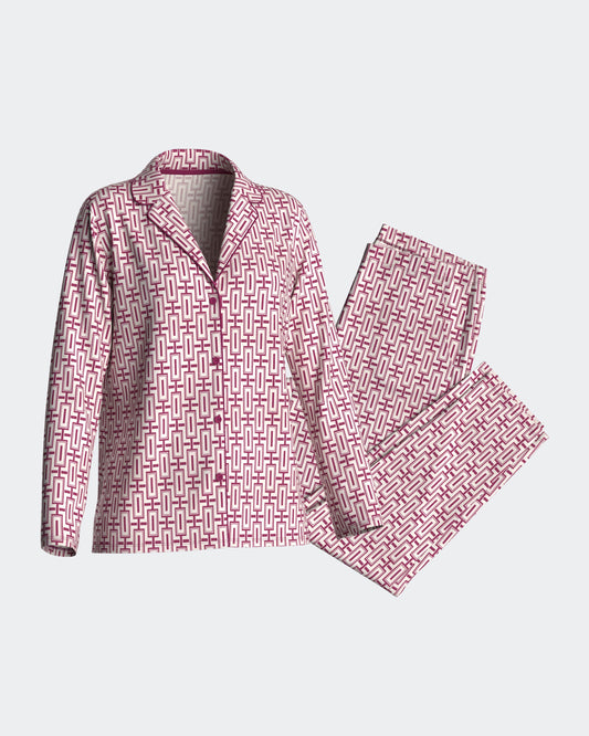 Pijama largo de mujer abierto en modal de IMPETUS IM8587N9500